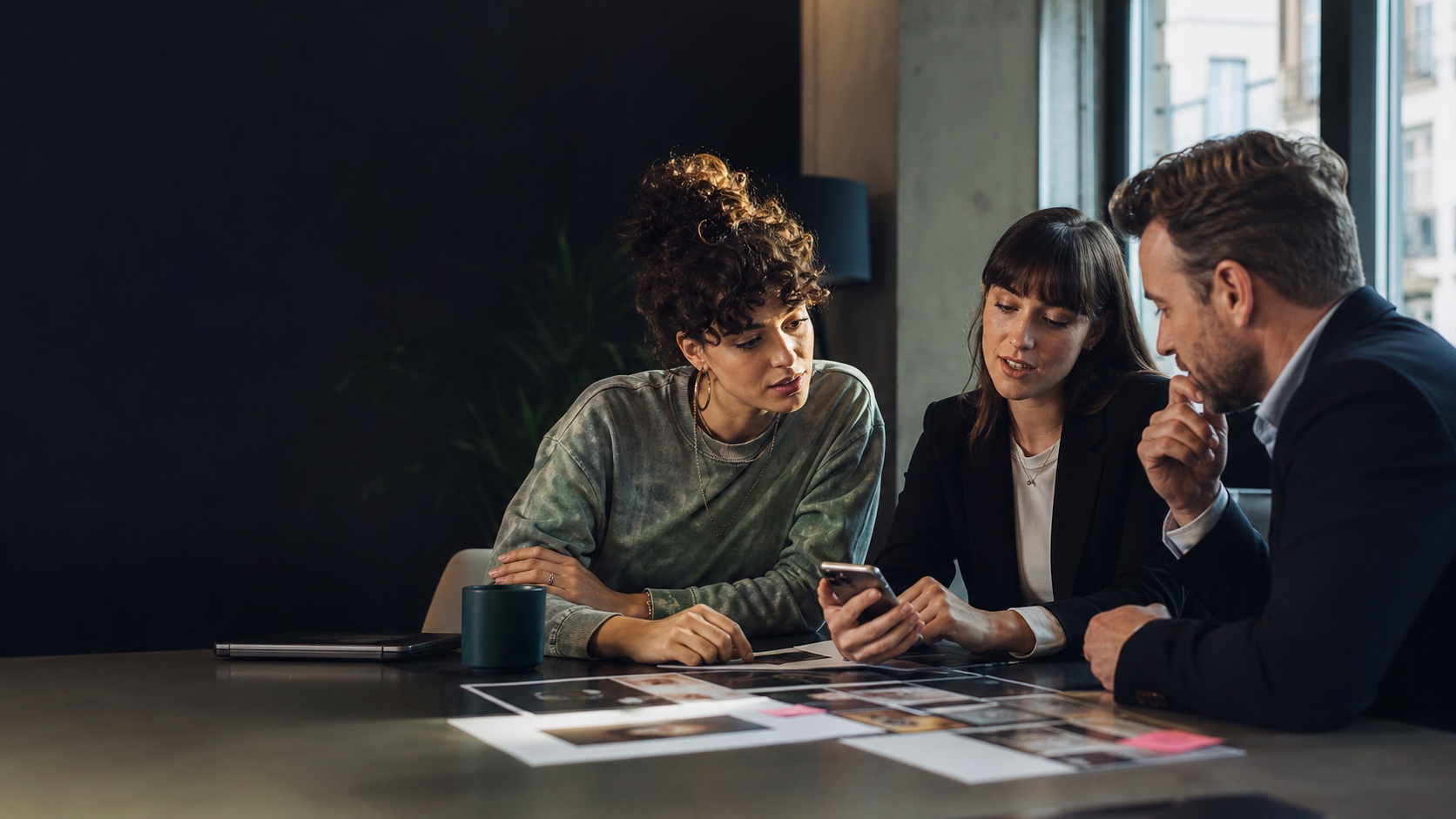 Agencia y equipo jurídico revisando una campaña de publicidad con influencers